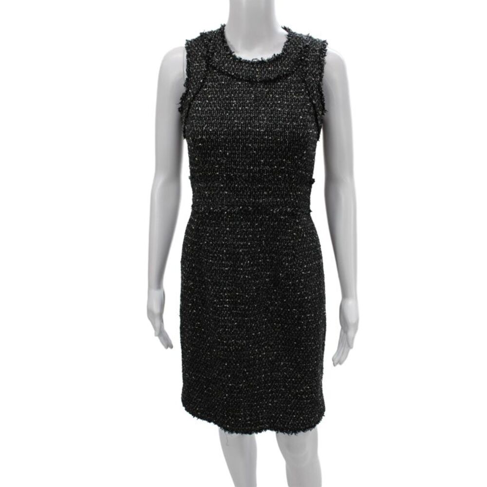 Michael Michael Kors Womens Sheath Dress Black Sleeveless Zip Size 0